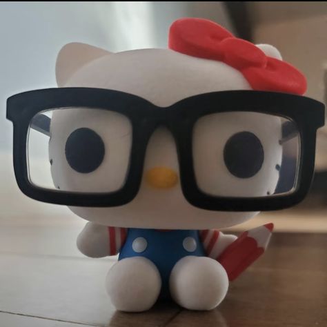 follow throatjuiice on insta fr Hello Kitty Glasses Pfp, Silly Hello Kitty, Emo Hello Kitty Pfp, Hello Kitty With Glasses, Hello Kitty Boy, Quince Decor, Insta Pfp, Hello Kitty Bedroom, Funk Pop