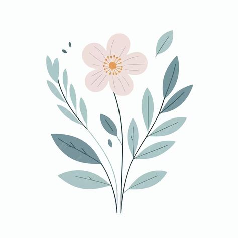 Premium Vector | Flat design of minimalist spring flowers Market Poster, Flower Illustrations, Minimalist Flower, Flower Market Poster, Minimalist Flowers, Cute Clipart, Drawing Inspo, Flat Vector, Flower Illustration