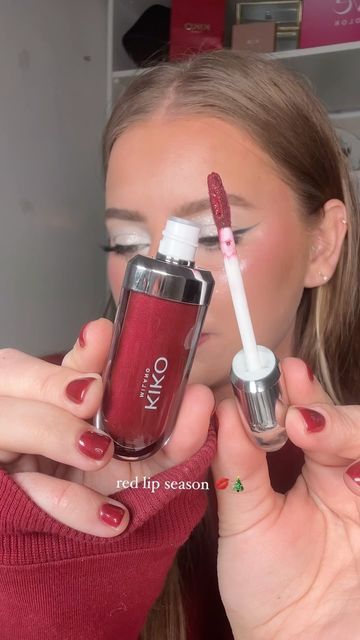 Kiko Milano Lipgloss, Red Lip Combo, Metallic Liquid, Liquid Lip Color, Makeup Aesthetic, Kiko Milano, Pretty Packaging, Lip Colour, Lip Care