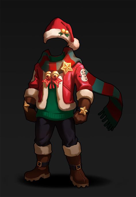 ArtStation - Merry Christmas Christmas Outfit Illustration, Christmas Character Art, Christmas Concept Art, Christmas Character Design, Skins Characters, Santa Art, Bad Santa, Christmas Props, Graphic Design Tutorials Learning