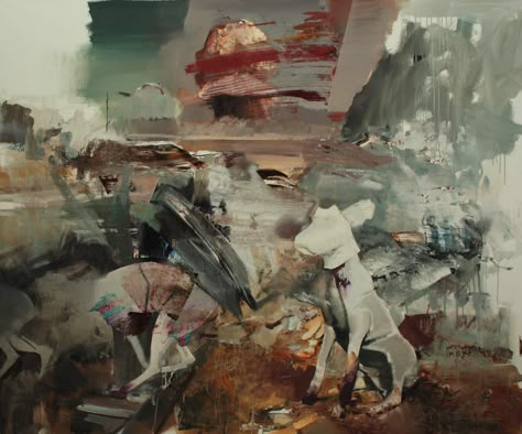 Artist: Adrian Ghenie. Title: The Devil 3 (2010). Adrian Ghenie, Multimedia Artist, Expressionist Art, Art Corner, Unusual Art, Artist Gallery, Contemporary Modern Art, Art Portfolio, The Devil