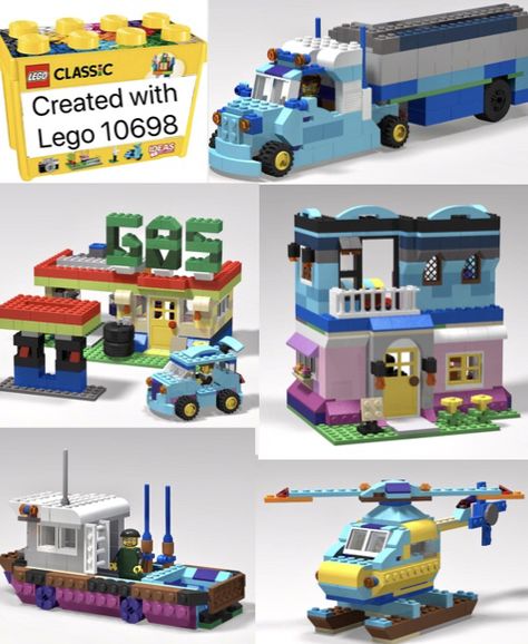 This is a YouTube playlist with a lot of building ideas for lego classic set 10698. If you like to build a car, a house, a boat, a truck, or a helicopter this is the perfect playlist for you. Have fun watching and enjoy building! Lego Buildings Ideas, Classic Lego Building Ideas, Lego Classic Ideas 10698, Lego 10698 Ideas, Lego 10696 Ideas, Lego Ideas To Build Instructions, Lego Classic Ideas, Lego Ideas To Build, Lego 10698