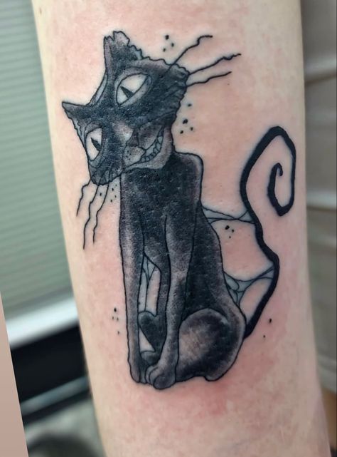 Coraline Cat Drawing, Coraline Cat Tattoo, Coraline Doll Tattoo, Coraline Flash Tattoo, Caroline Tattoo, Coraline Cat, Arte Hippy, Coraline Tattoo, Kitty Tattoo