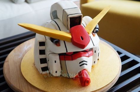 Gundam cake Gundam Birthday Cake, Gundam Cake Design, Gundam Birthday Party Ideas, Gundam Cake, 50th Cake, Graduation Cakes, Novelty Cakes, Birthday Cards Diy, Cake Batter