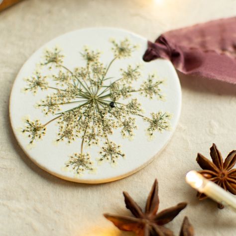 A handful of festive pressed flower ornaments have just been added to my website, featuring gorgeous snowdrops, ivy, mistletoe and Queen Anne’s Lace (these beauties remind me of snowflakes!). Each handmade ornament is unique and features flowers and foliage lovingly grown in my garden here in Worcestershire. 🤍🌲 #festivedecor #handmadewithlove #smallbusinessuk #ivy #mistletoe #snowdrop Small Business Uk, Hand Dyed Silk Ribbon, Flower Ornaments, Hand Dyed Silk, Pressed Flower, Handmade Ornaments, Queen Anne, My Garden, Silk Ribbon