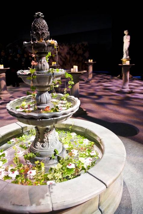 Stone Fountain | English Country Garden Props | English Country Garden Theme | Event Prop Hire Italy Party Theme, Garden Props, Garden Front Of House, English Ideas, Garden Party Theme, English Country Garden, Prom Decor, Life Size Statues, Prom Theme