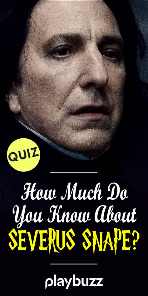 Severus Snape is one of the most well known members of the Slytherin house. He is quite the enigmatic character and is well respected around Hogwarts. In order to be a true Slytherin, you should know some details about Snape. Can you pass this quiz on Severus Snape? *** #PlaybuzzQuiz #HarryPotterQuiz General Knowledge Harry Potter Wizarding World Wizards Unite Quiz Playbuzz Severus Snape Fanart Cute, Severus Snape X Y/n, Lucius X Severus, Snape X Lucius, Snarry Fanarts, Snape X Harry, Severus Snape Daughter, Severus Snape Patronus, Severus Snape Funny