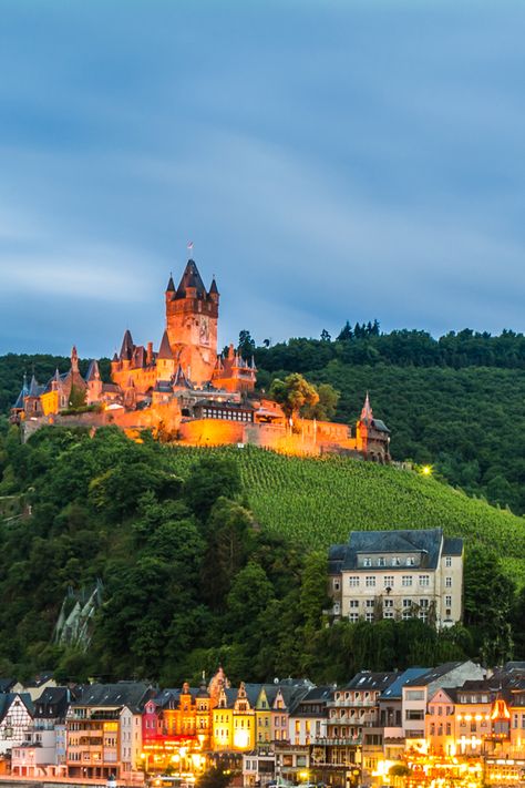 Perched on a hilltop above the city and the Moselle River, the 1,000-year-old Cochem Castle is the city’s signature landmark. Travel with  #VikingCruises on two river itineraries and visit this stunning castle. #rivercruises #vacation #wanderlust #bucketlist #germany #europe #international #cruise #sightseeing #myvikingstory Pictures Of Germany, Castle Germany, Cruise Europe, Germany Castles, Cruise Destinations, Beautiful Castles, River Cruises, Beautiful Places To Visit, Pretty Places