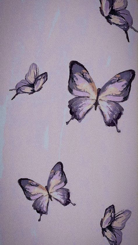 Mor Walpaper Iphone, Wallpaper Mor, Mor Aesthetic, Mor Wallpaper, Wallpaper Mariposas, Butterflies Aesthetic Vintage, Simple Butterfly Tattoo, Cute Home Screen Wallpaper, Art Style Challenge