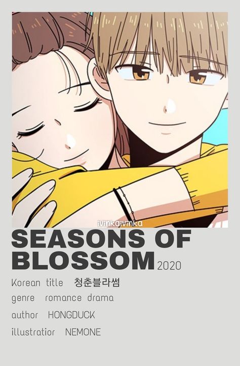 Seasons of blossom minimalist poster webtoon hamin's flower Seasons Blossom Webtoon, Season Of Blossom Webtoon, Webtoon Poster, Seasons Of Blossom Webtoon, Webtoon Recommendation, Seasons Of Blossom, Minimalist Posters, Good Anime To Watch, Webtoon Comics