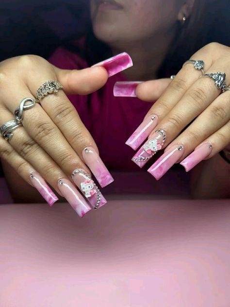 Pink Friday Nicki Minaj Nails, Nicki Minaj Nails Ideas, Nicki Minaj Nails, Nicki Minaj Pink Friday, Kitty Nails, Hello Kitty Nails, Pink Friday, Nails Ideas, Nicki Minaj