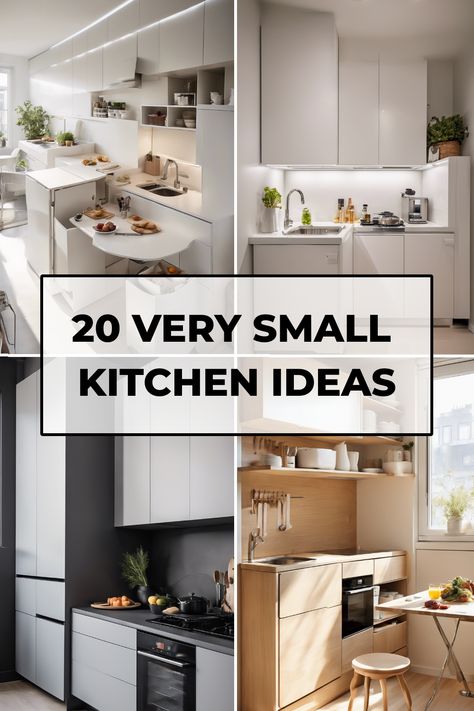 20 small kitchen design ideas. Small Space Appliances, Small Compact Kitchen Ideas, Compact Living Inspiration, Small Appliance Storage Ideas, Tiniest Kitchen, Very Small Kitchen, Very Small Kitchen Design, Small Kitchen Inspiration, Small Kitchen Ideas On A Budget