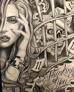 Prison Art Behind Bars Drawings, Prison Bars Drawing, Prison Tattoos Mexican, Chicano Art Tattoos Prison Drawings, Prison Bars Tattoo, Jail Tattoos Ideas, Prison Art Tattoo, Prison Art Drawings Tattoo, Prison Art Behind Bars