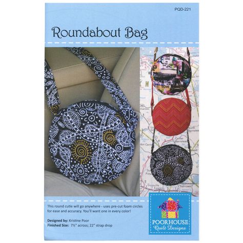 Roundabout Bag Pattern Bag Sewing Pattern, Pouch Diy, House Quilts, Bag Sewing, Leftover Fabric, Quilt Designs, Round Bag, Bag Patterns To Sew, Sewing Projects For Beginners