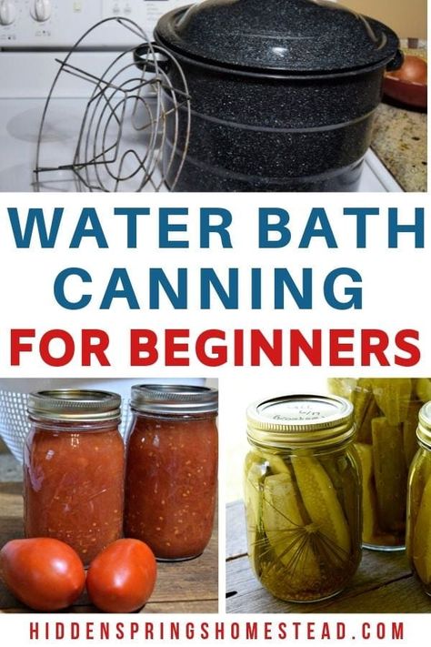 Water bath canning is very simple to learn, but at time you may run into a problem. Here's a list of potential problems and their solutions to water bath canning. If you are just getting started with water bath canning, you need to read this first! Water Bathing Canning, How To Can Food For Beginners, Water Bath Canning For Beginners, Canning For Beginners, Canning Water, Hot Water Bath Canning, Canning Granny, High Acid Foods, Water Bath Canning Recipes