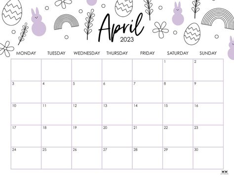 Printable-April-2023-Calendar-33 2023 Blank Calendar Printable, April Calender 2023, Calender April 2023, April Calendar 2023 Aesthetic, 2023 Calendar Printable Free Monthly, April 2023 Calendar Printable, Calendar 2023 April, 2023 April Calendar, April Calendar 2023