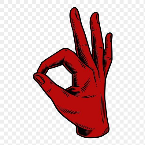 Red okay hand sign language design element | free image by rawpixel.com / Tvzsu Okay Hand Sign, Ok Hand Sign, Hand Sign Language, Language Design, Drawing Blood, Hand Signs, Gang Signs, Learn Sign Language, Pointing Hand