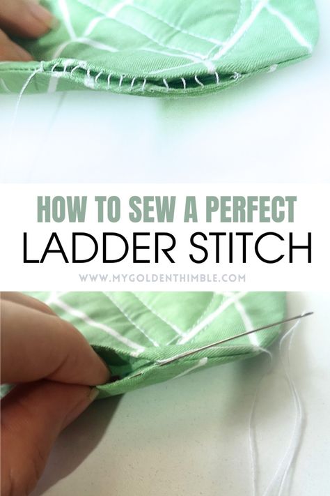 Learn how to sew a ladder stitch with our easy tutorial. This hand stitching technique is ideal for clean and perfect finishes, and closing open seams in various sewing projects. Ladder Stitch Tutorial, Advanced Sewing Projects, Stitching By Hand, Hand Stitching Techniques, Invisible Stitch, Sewing Alterations, Cute Sewing Projects, Stitch Tutorial, Ladder Stitch