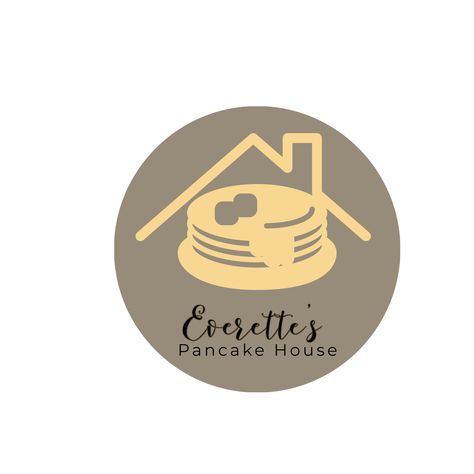 Pancake Logo Design, Pancake Logo, Pancake House, House Logo, Simple Logo, Looking For Someone, Logo Mark, Home Logo, Tea House