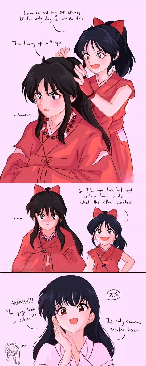 Inuyasha Funny, Inuyasha Kagome, Inuyasha Love, Seshomaru Y Rin, Inuyasha And Sesshomaru, Inuyasha Fan Art, Kagome And Inuyasha, Anime Nerd, Dessin Adorable