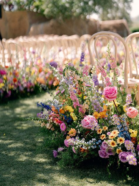 Cielo Farms, Wildflower Wedding Theme, Boda Mexicana, Bright Wedding, Wedding Theme Colors, Future Wedding Plans, Garden Party Wedding, Pastel Wedding, Wildflower Wedding