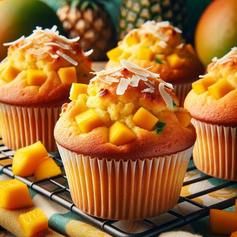 Cooking up Joy - Made with love: Tropical Bliss Mango Muffins Mango Muffins, Middle East Recipes, Oil Cake, Gluten Free Muffins, Different Vegetables, Rice Casserole, Cooked Vegetables, Healthy Eating Recipes, Afternoon Snacks