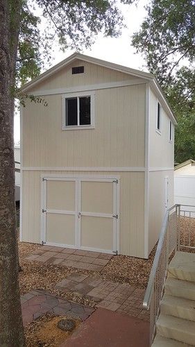 Two Story Shed, 2 Story Shed, 2 Story Garage, Tuff Shed, Shed Home, Outside Projects, Shed To Tiny House, Concrete Block, Snoopy Quotes