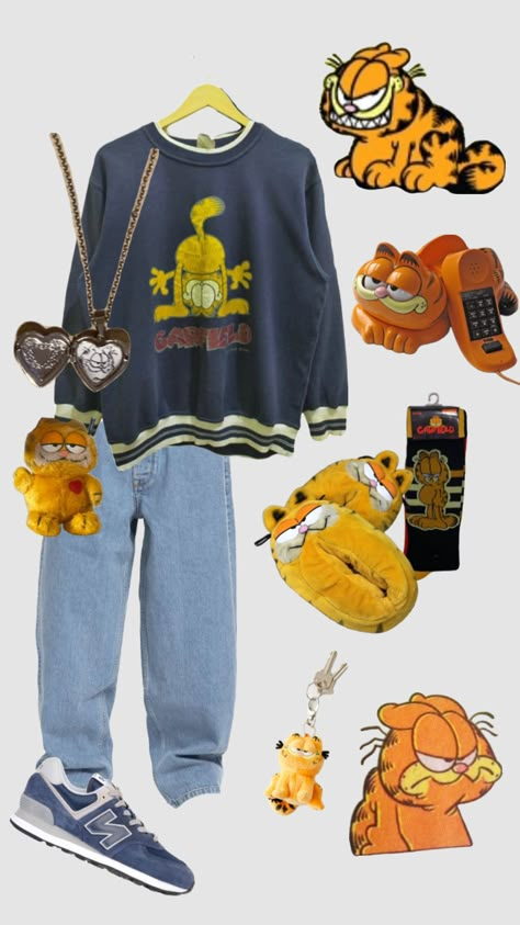 Garfield outfit.*• #Garfield #vibes Garfield Outfit, Garfield Costume, Silly Clothes, Masc Outfits, Things I Need To Buy, Casual Style Outfits, Dream Clothes, Your Aesthetic, Connect With People