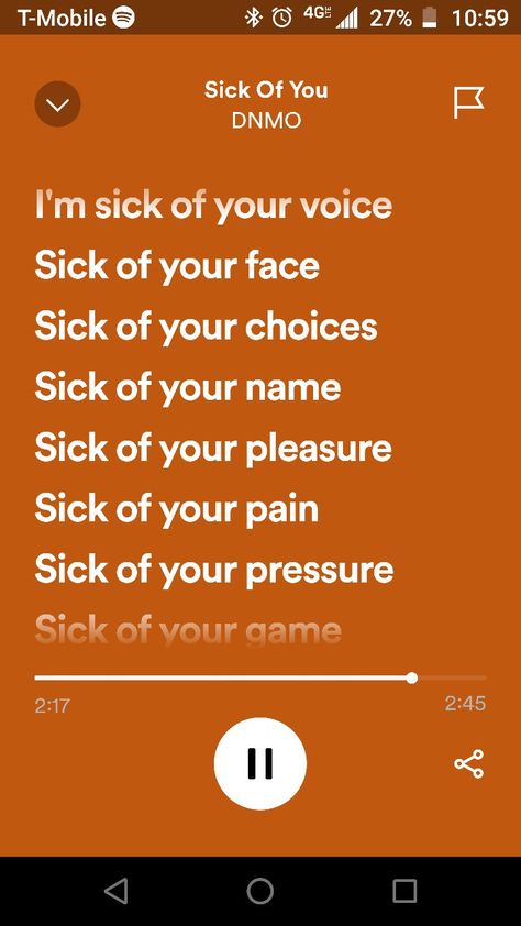 I'm sick of your shade I'm sick of your lies. I wish I never met you. #music #beats #beauty #anger #somepartofthetruth #lyrics #spotify Sick Of You Song, I M Sick, Im Sick, You Lied, Your Voice, Music Playlist, Anger, The Voice, It Hurts