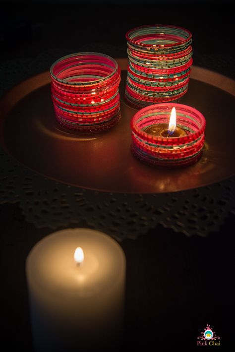 Indian Diwali Decor, Diy With Bangles Home Decor, Diwali Decore Ideas At Home, Room Decoration For Diwali, Diwali Centerpieces, Diwali Diy Decor, Diy Home Wedding Decorations, Diy Diyas Diwali, Diy Diwali Decor