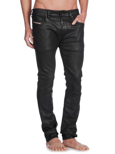 DIESEL - Skinny jeans 228.00  Although skinny jeans are still thought to be an adventurous choice by most guys, this waxed finish makes the adventure well worth the risk. Store Jeans, Mens Designer Jeans, Denim Bags, Waxed Jeans, Denim Clothing, Hot Jeans, Diesel Jeans, Denim Jeans Men, Leather Shirt