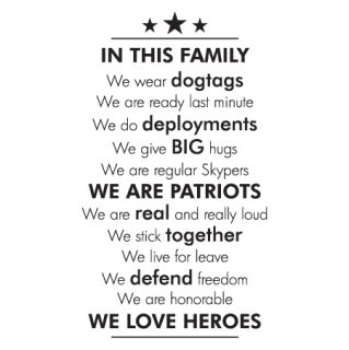 Military In This Family Wall Quotes™ Decal | WallQuotes.com/  could do one for RCMP Motivational Military Quotes, Military Family Quotes, Marine Corps Mom, Military Life Quotes, Family Wall Quotes, Navy Coast Guard, Military Memes, Military Quotes, Air Force Mom