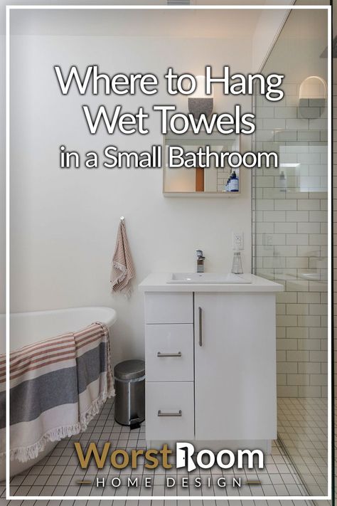 Where to Hang Wet Towels in a Small Bathroom Hang Bathroom Towels Ideas, Ways To Hang Towels In Bathroom, Wet Towel Hanging Ideas, How To Hang Bath Towels, Bathroom Towel Ideas Hanging, How To Hang Towels In Bathroom, Towel Hanging Ideas Bathroom, How To Hang Bathroom Towels, Wet Bathroom Ideas