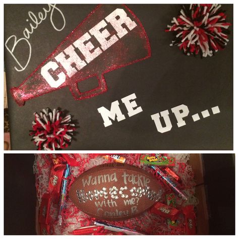 Cute idea to ask cheerleader to Homecoming! Cheerleading Homecoming Ideas, Promposal Ideas Cheerleader, Cheerleader Homecoming Proposal Ideas, Homecoming Proposal Ideas Cheerleader, Couple Funny, Asking To Homecoming, Rapunzel Wedding Theme, Flamingo Party Invitation, Homecoming Poster Ideas