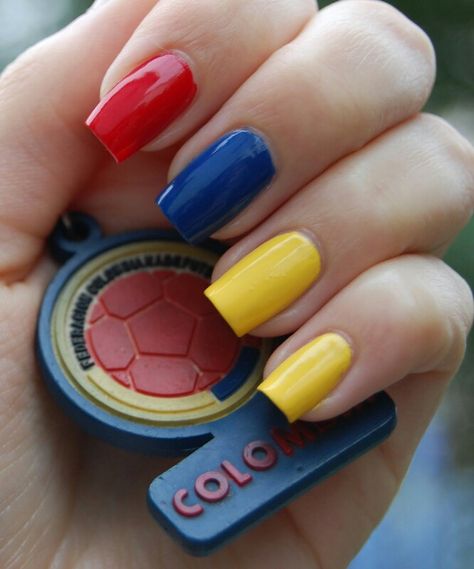 Colombia Colombia Nails Design, Colombia Nails, Nail Colour, Colour Ideas, Dream Nails, Fun Nails, Nail Colors, Nail Designs, Nail Polish