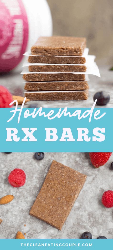 Homemade Rx Bars, Rx Bars, Gym Snacks, Paleo Meals, Diy Snacks, Grab And Go Breakfast, Paleo Desserts, Macro Meals, Glutenfree Dairyfree