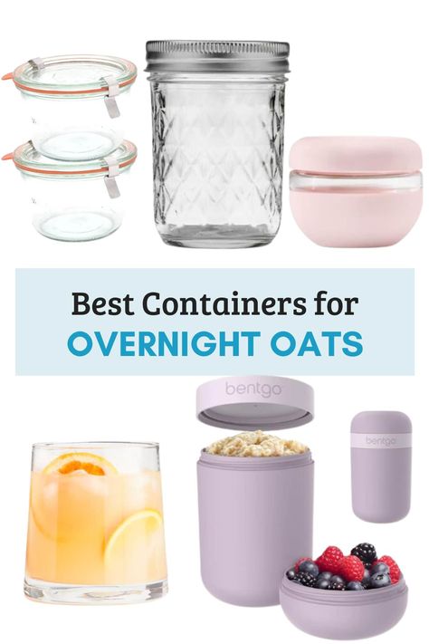 Overnight Oats Container, The Best Overnight Oats, Best Overnight Oats, Easy Breakfast Options, Breakfast Oats Overnight, Skip Breakfast, Weck Jars, Breakfast Prep, Snack Cups