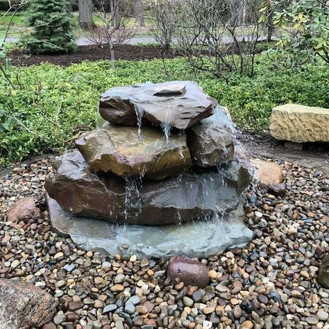 Theportablegarden on Instagram: “Finished for the birds, butterflies, bees (and us) on this Earth Day by my gifted brother in law, Joe DiPadova. #stonefountain…” Tennessee Garden, Church Exterior, Hobbit Garden, Landscaping Water Feature, Waterfall Landscaping, Diy Ponds Backyard, Desert Backyard, Keyhole Garden, Water Fountain Design