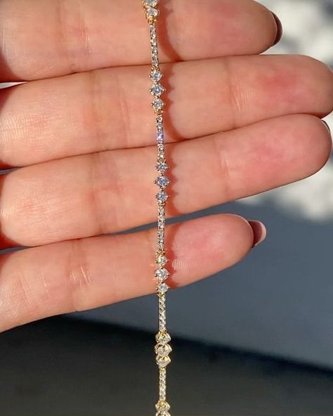 Julz on Instagram: "This is the most beautiful 14k diamond tennis bracelet that is a little unique but still so very classic The perfect bracelet worn alone or worn in a wrist mess ✨✨✨ It is 14k and adjustable at 6.5-7” It has the most beautiful diamonds with three round brilliants followed by 6 smaller diamonds on a bar 💖 Swipe to see this gorgeous bracelet worn! Head to our website to claim this absolute stunner ❤️- diamond flower bangle available - others NFS" Diamond Tennis Bracelet, Diamond Flower, Tennis Bracelet Diamond, Gorgeous Bracelet, Tennis Bracelet, Round Brilliant, Most Beautiful, Tennis, Bangles