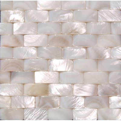 SeaTile 1" x 12" Authentic Seamless Polished Shell Three Dimensional Basketweave A1 Liner Tile in White Mother of Pearl Seashell Tile, Shell Mosaic Tile, Iridescent Tile, Silver Tile, Stainless Steel Tile, Shell Tiles, Bullnose Tile, Shell Mosaic, Hand Painted Tiles