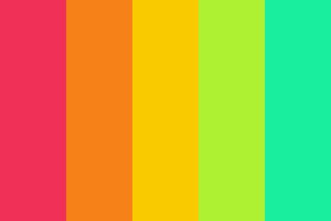 Neon Rainbow Color Palette, Loud Color Palette, Vibrant Color Palette Bright Colours, Vivid Color Palette, Bright Color Pallets, Luxe Logo, Neon Colour Palette, Summer Skies, Bright Color Schemes