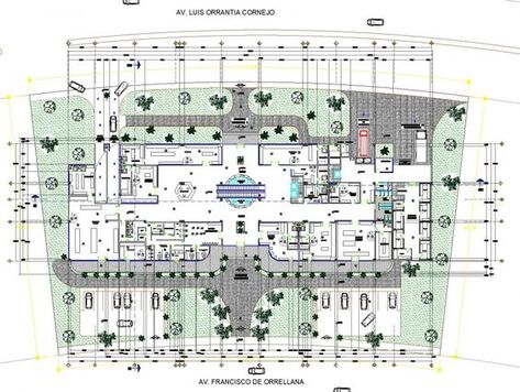 Commercial Building Plan Layout, Mall Layout, Commercial Building Plans, Site Plan Design, Corporate Building, Architecture Blueprints, Plan Layout, Plans Architecture, Commercial Complex