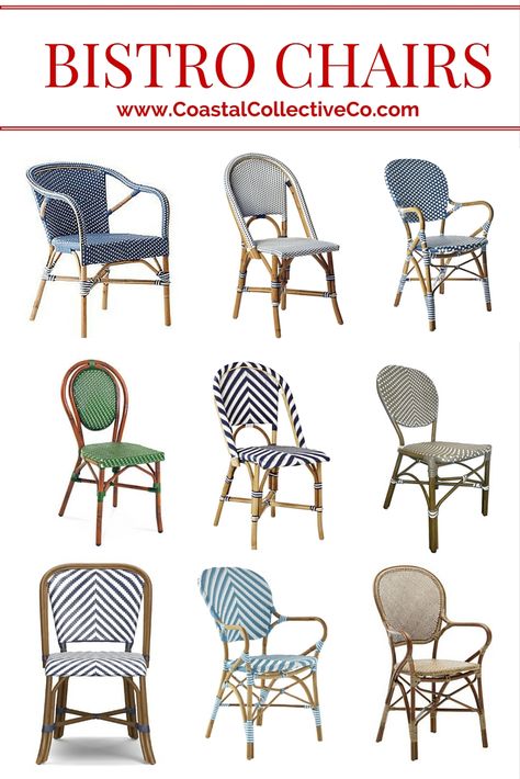 Where To Find Bistro Chairs Parisian Bistro Chairs, Dining Seating, Parisian Bistro, Bistro Furniture, Outdoor Patio Set, Parisian Cafe, Desk Chairs, Well Woven, Bistro Chairs