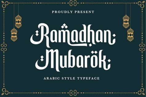 Ramadhan Mubarok Display Font - Befonts.com Typography Typeface, Typeface Logo, Pixel Font, Arabic Font, Arabic Style, Classic Fonts, Fonts Typography, Simple Designs To Draw, Halloween Fonts