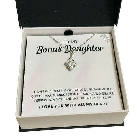 Bonus Daughter Necklace Step Daughter Gift From Stepdad Stepmom Blended Family | eBay Bonus Daughter, Always Shine, Step Daughter, Blended Family, Step Kids, Daughter Necklace, Vintage Inspired Outfits, Wedding With Kids, Family Wedding