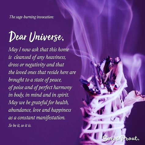 Dear Universe May I now ask that this home ishellip Smudging Prayer, Dear Universe, House Cleansing, Burning Sage, Sage Smudging, Under Your Spell, Spiritual Cleansing, Clear Negative Energy, Inner Goddess