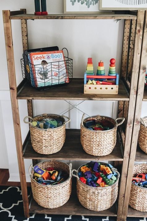 Organizing Playroom, Creative Playroom, Playroom Toys, Playroom Organization Ideas, Basement Playroom, Boys Playroom, Toddler Playroom, Wooden Playset, Playroom Design