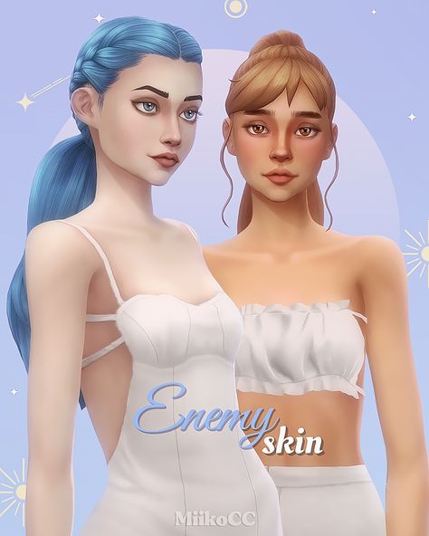 Enemy skin overlay (with body preset) | Miiko on Patreon Skin Overlay, Sims Background, The Sims 4 Skin, Background Characters, Pelo Sims, Skin Details, Sims 4 Body Mods, Sims 4 Cc Skin, Sims 4 Mm