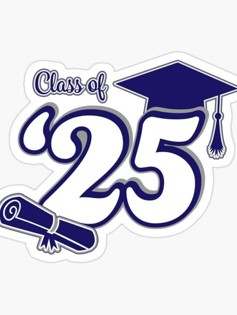 Class of 2025 sticker perfect for high school and college graduates. Available on pins, mugs, cards, and much more! Check out my Redbubble shop for more color options. #2025 #classof2025 #graduate #congratulations 
Redbubble Artist | @SavsSparkleShop Doctor Craft, Senior Year Scrapbook, Video Call With Boyfriend Prank, Graduation Drawing, 100 Días De Clases, 2025 Sticker, Sr Logo, Senior Year Fun, Senior Jackets