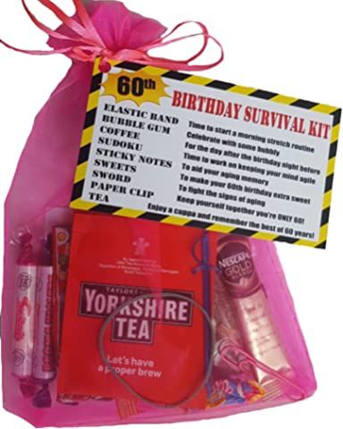 60th Survival Kit Funny, 60th Birthday Survival Kit Funny, Funny 60th Birthday Gifts, Birthday Gifts For Couples, Birthday Survival Kit, Birthday Return Gifts, Smile Gift, 60th Birthday Decorations, Sixtieth Birthday